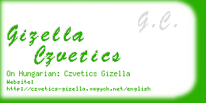 gizella czvetics business card